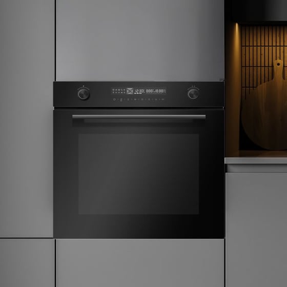 DAVOLINE BI O 1472 72 Lt Μαύρο Εντοιχιζόμενος Φούρνος Άνω Πάγκου image 2