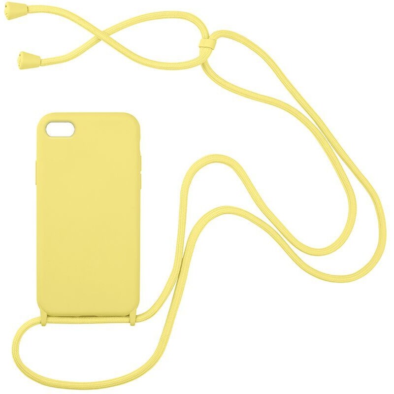 Θήκη Apple iPhone 7 / iPhone 8 / iPhone SE 2020 / iPhone SE 2022 - My Colors με Κορδόνι Carryhang - Κίτρινο