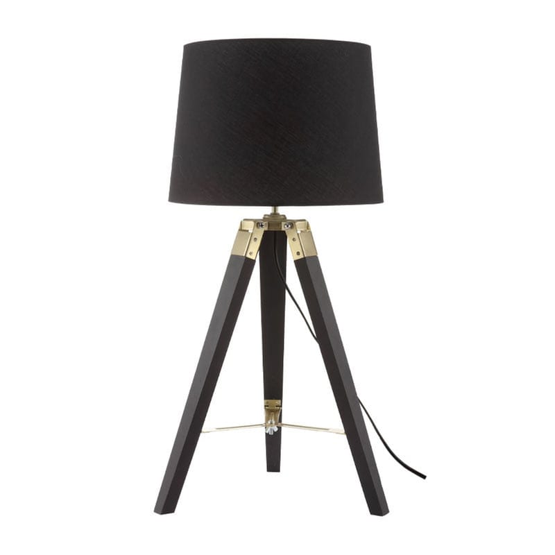 ACA DECOR Πορτατίφ Aca Mousse Tf17701tbbb Ξύλινο Φ30x65 cm - Μαύρο/Μπρονζέ