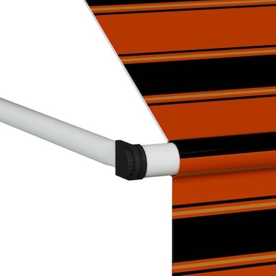 Τέντα Vidaxl Συρόμενη Χειροκίνητη 150cm - Πορτοκαλί/Καφέ image 5