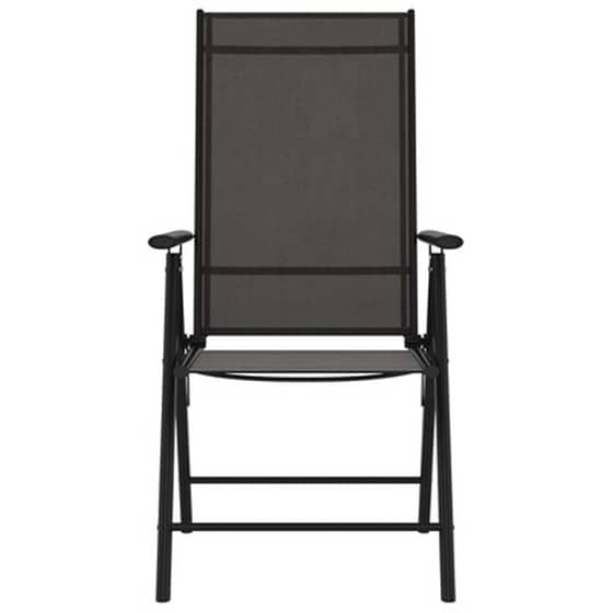 Καρέκλες Κήπου Vidaxl Πτυσσόμενες από Textilene 6 Τεμ. 54x73x107cm - Μαύρες image 4