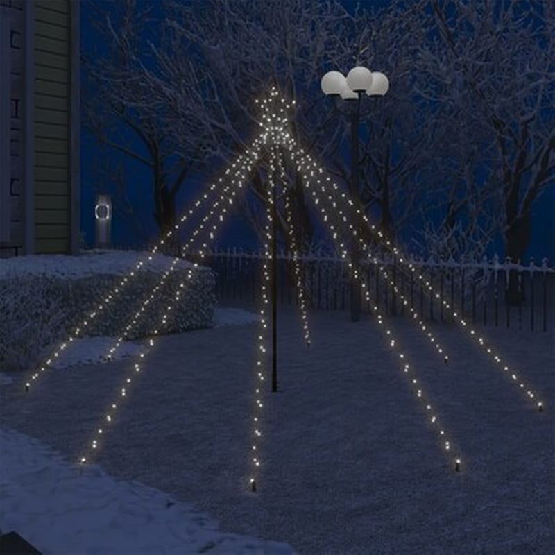 Χριστουγεννιάτικο Δέντρο VidaXL από Φωτάκια 400 Led 2.50m - Μαύρο/Ψυχρό Λευκό