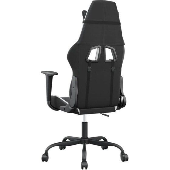 Καρέκλα Gaming VIDAXL 345404 με Ρυθμιζόμενα Μπράτσα από Τεχνητό Δέρμα - Μαύρο image 3
