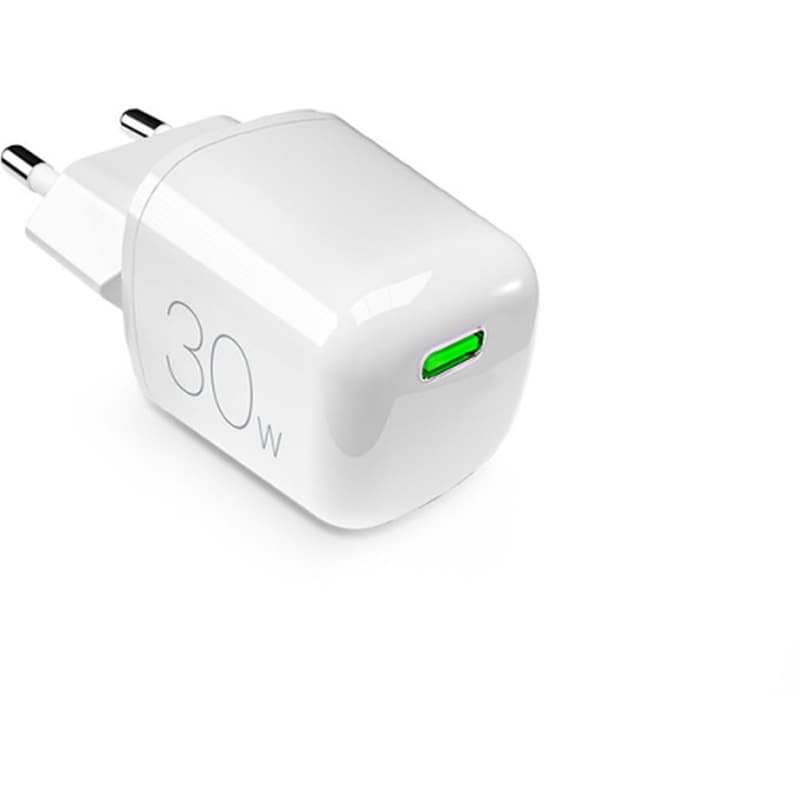 Φορτιστής Πρίζας Puro MiniPro GAN Power 30W Charger USB-C White