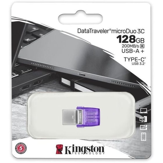 Kingston DataTraveler 128GB USB 3.2 Type- C - Μωβ image 1
