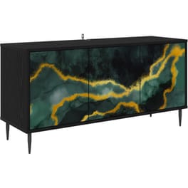 Έπιπλο Τηλεόρασης VidaXL WIJHE 102 x 33 x 51 cm - Μαύρη Δρυς