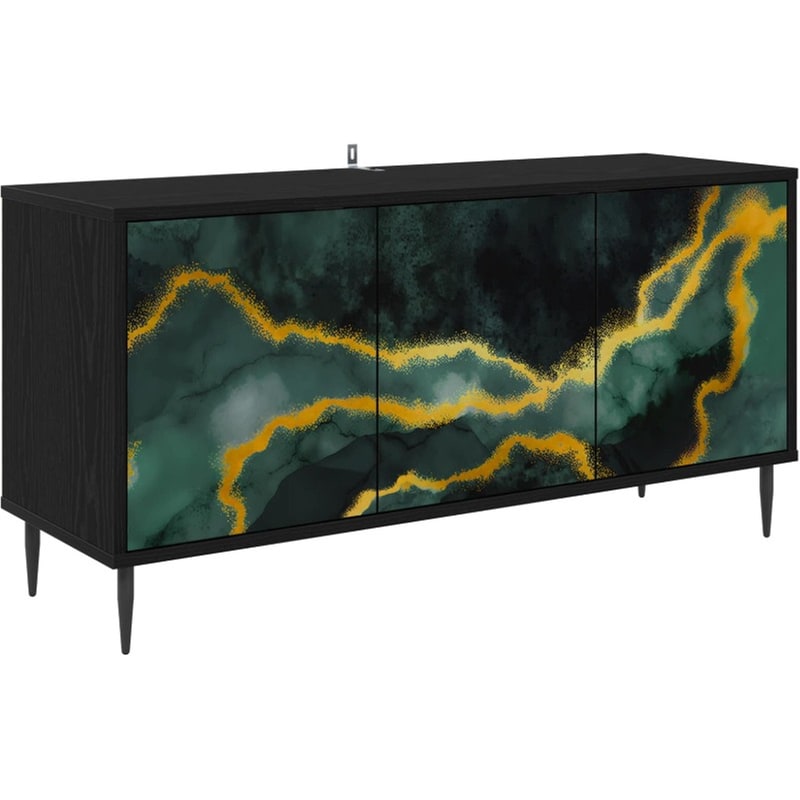 Έπιπλο Τηλεόρασης VidaXL WIJHE 102 x 33 x 51 cm - Μαύρη Δρυς
