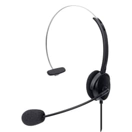 Ακουστικά Headset Manhattan Mono με Μικρόφωνο Ακουστικά Κεφαλής Μαύρο