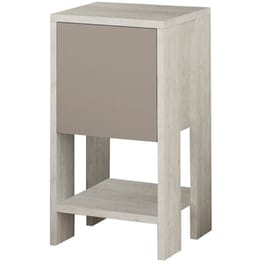 Κομοδίνο 24Mall Frosinone από Μοριοσανίδα 30x30x55 cm - Λευκό Μόκα