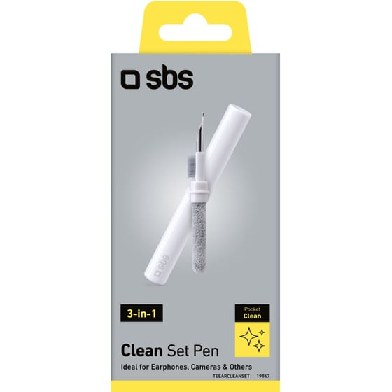 Σετ Καθαρισμού SBS 3-in-1 Cleaning Kit Pen για Ακουστικά & Smartphones - Λευκό image 1