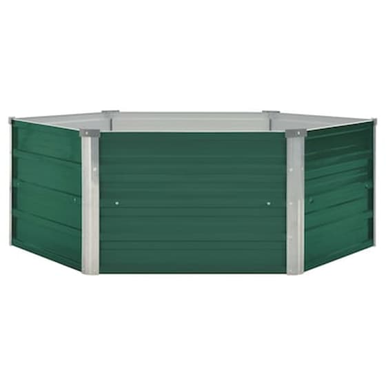 Vidaxl Ζαρντινιέρα Ψηλή Πράσινη 129x129x46 Εκ. Γαλβανισμένος Χάλυβας image 2