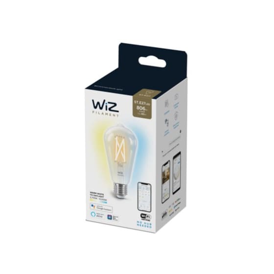 Έξυπνη Λάμπα LED WiFi WiZ ST64 E27 60W Filament Clear - Λευκό image 1