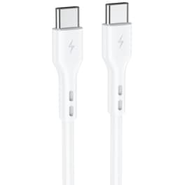 Καλώδιο δεδομένων Lamtech Usb-C σε Usb-C 1m - White