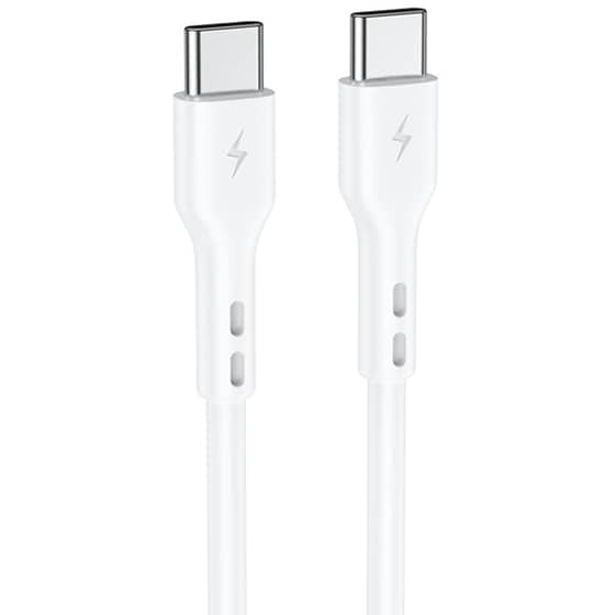 Καλώδιο δεδομένων Lamtech Usb-C σε Usb-C 1m - White image 0