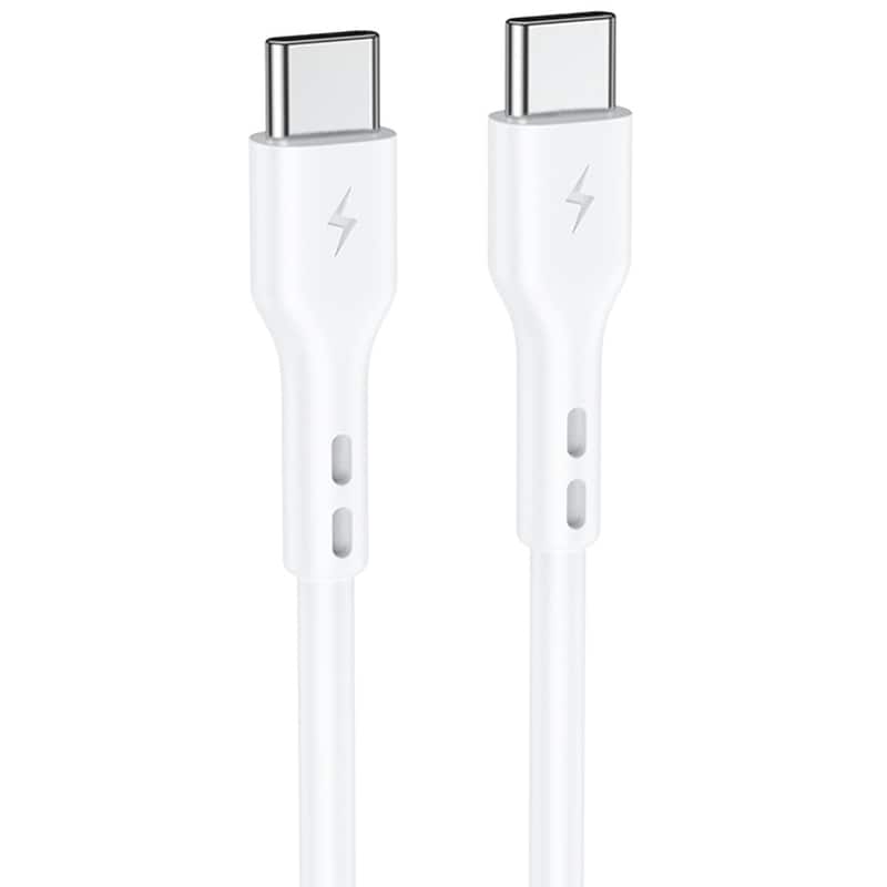 Καλώδιο δεδομένων Lamtech Usb-C σε Usb-C 1m - White