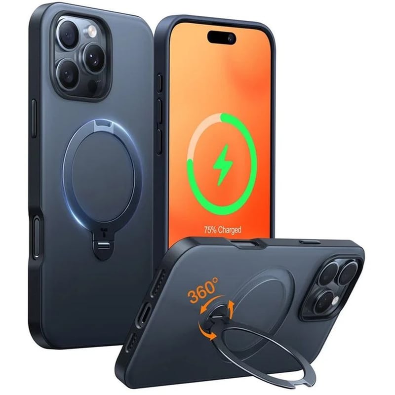 TORRAS Θήκη Apple iPhone 16 Pro Max - Torras Ostand Spin - Black