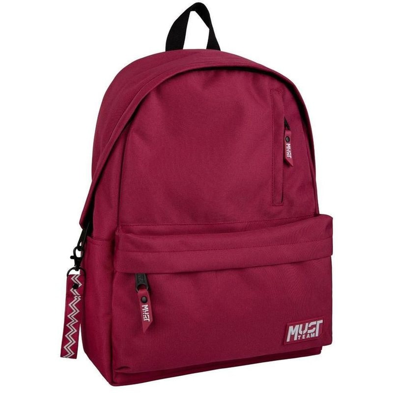 Τσάντα Πλάτης Must Team Monochrome Classic Μπορντό με Γκρι