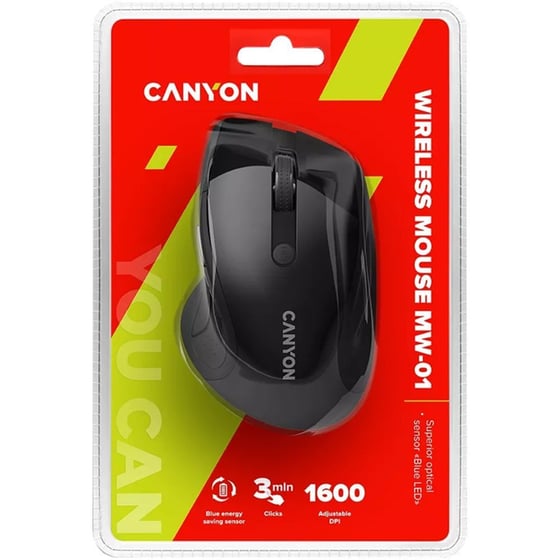 Canyon MW-01 Ασύρματο Ποντίκι Black image 3
