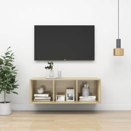 Έπιπλο Τηλεόρασης VidaXL από Μοριοσανίδα  37x37x107cm - Μπεζ