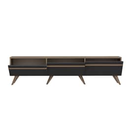 Έπιπλο Τηλεόρασης Melone από Μοριοσανίδα 180x35x42cm - Ανθρακί/Καφέ