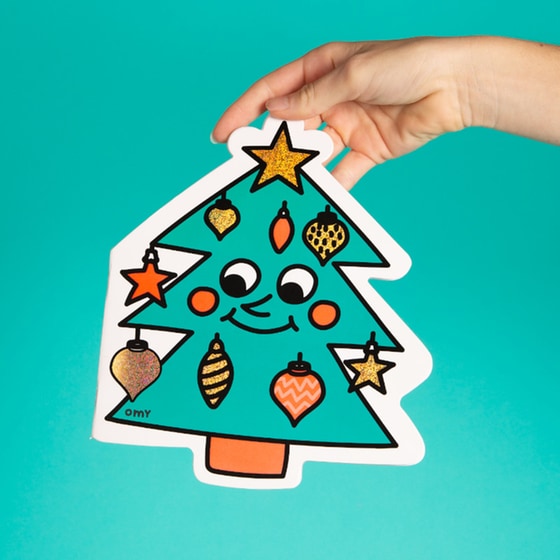 Σημειωματάριο OMY Χριστουγεννιάτικο Δέντρο και Αυτοκόλλητα - (ΟΜΥ-CΑΗ11) image 0