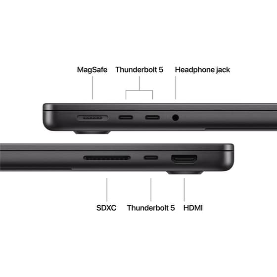 Apple MacBook Pro MJ3D4GR/A 14" M5 Chip QHD+ (Apple M5 10 Cores/32GB/1TB SSD/10 Cores GPU/macOS) Space Black image 6