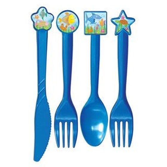 Μαχαιροπίρουνα Με Στίκερ "wild Animals" 24τεμ. image 0