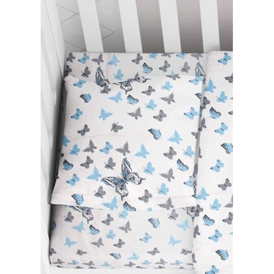 Βρεφική Μαξιλαροθηκη Εμπριμε Butterfly - 35x45 Sky Blue Dimcol image 0