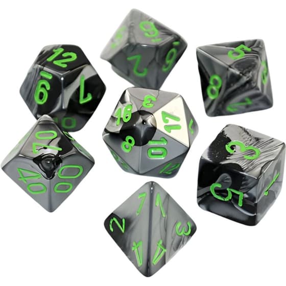 Chessex Gemini - Black-grey/Green CHESSEX image 0