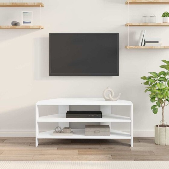 Έπιπλο Τηλεόρασης VidaXL Γωνιακό 102 x 40,5 x 45 cm - Λευκό image 3