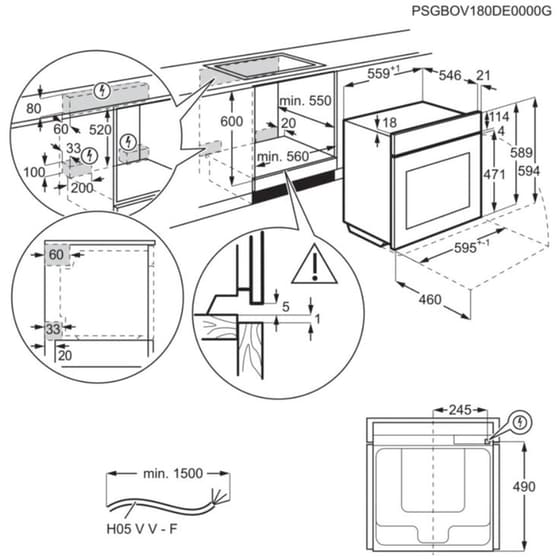 AEG BSE788380M 70 Lt Inox Εντοιχιζόμενος Φούρνος Άνω Πάγκου image 6