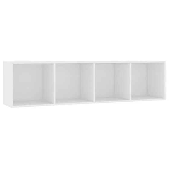 Βιβλιοθήκη VidaXL  Μοριοσανίδα  143x30x36 cm - Λευκό image 2