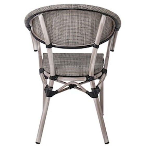 Πολυθρόνα Woodwell Costa Alu Antique Grey Textilene  C55346 58x57x83cm - Μπεζ image 3