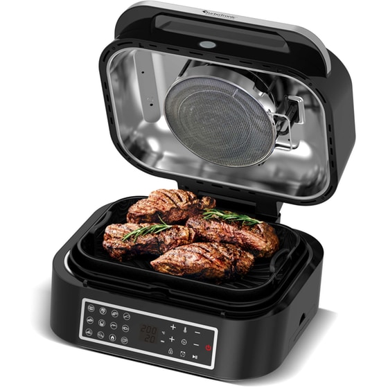 Ψηστιέρα Γκριλιέρα TURBOTRONIC TT-AG700 AIR FRYER GRILL 1800W Μαύρο-Ασημί image 4