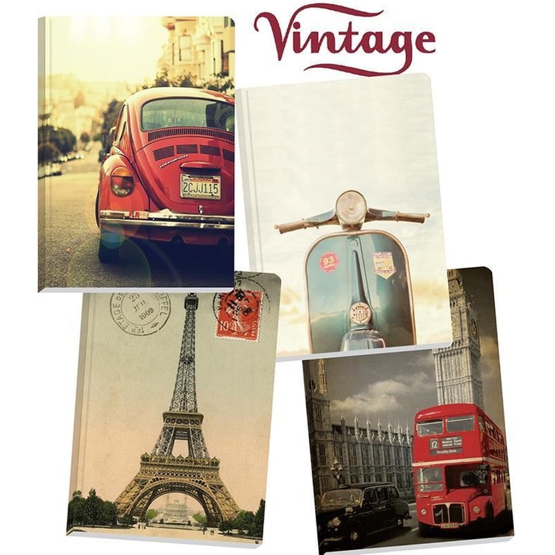 Τετράδιο NEXT Β5 2 Θεμάτων Vintage (1 Τεμάχιο)