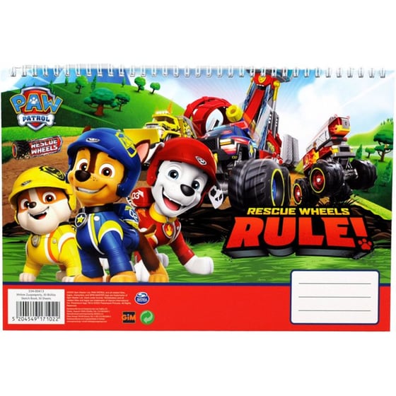 Μπλοκ Ζωγραφικής Gim Α4 30Φ Paw Patrol image 0