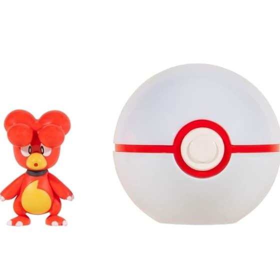 Φιγούρα Jazwares Pokemon Clip 'n' Go - Premier Ball With Magby (5cm) image 1