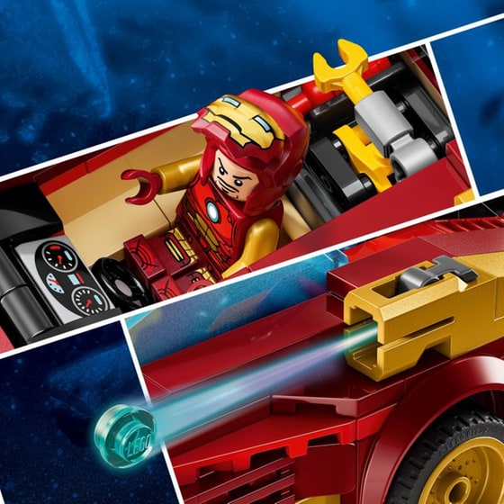 LEGO® Marvel Iron Man Car & Black Panther vs. Red Hulk (76310) image 9