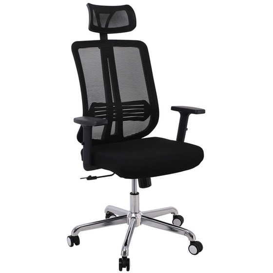 Καρέκλα Γραφείου Woodwell Bf9500 από Ύφασμα Mesh - Μαύρη image 0