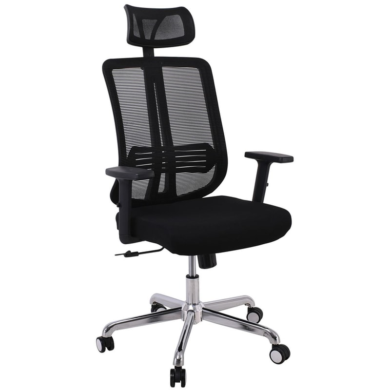 Καρέκλα Γραφείου Woodwell Bf9500 από Ύφασμα Mesh - Μαύρη WOODWELL