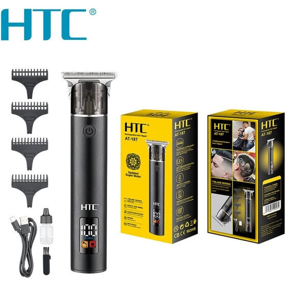 HTC AT-187 Trimmer Επαναφορτιζόμενο Μαύρο image 1