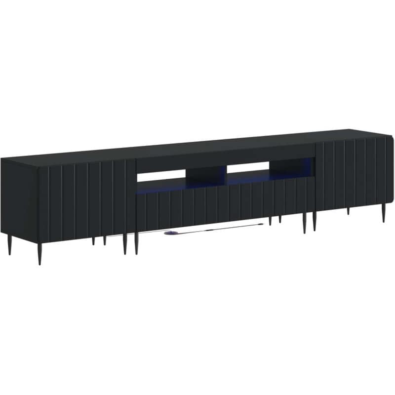 Έπιπλο Τηλεόρασης VidaXL με LED 5 τμχ 198 x 35 x 43 cm - Μαύρο