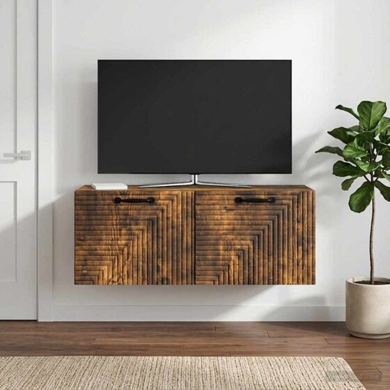 Επιτοίχιο Έπιπλο Τηλεόρασης VidaXL 78.5x31x30 cm - Καφέ Δρυς image 3