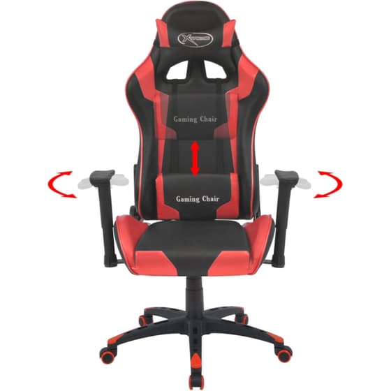 Καρέκλα Gaming VidaXL Racing από Τεχνητό Δέρμα - Μαύρη/Κόκκινη image 1