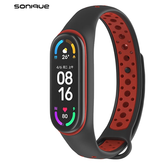 Λουράκι Sonique Sport για Xiaomi Mi Smart Band 5/Mi Smart Band 6 - Μαύρο image 0