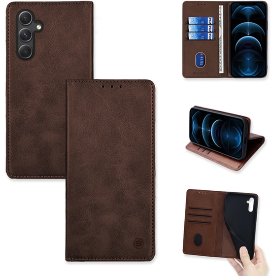 Θήκη Samsung Galaxy A54 5G - Sonique Vintage Magnet Book - Καφέ image 0