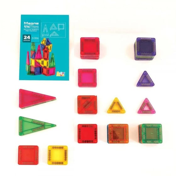 Μαγνητικά Τουβλάκια Happihobbi Travel Set (24 Τεμάχια) image 2
