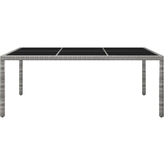 Τραπέζι Εξωτερικού Χώρου VidaXL από Ρατάν 200x150x74 cm - Γκρι image 2