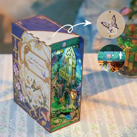 DIY 3D Puzzle Book Nook Kit Βιβλιοστάτης - A Midsummer Night's Dream image 7