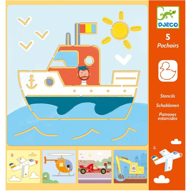 Djeco Στένσιλ - Οχήματα